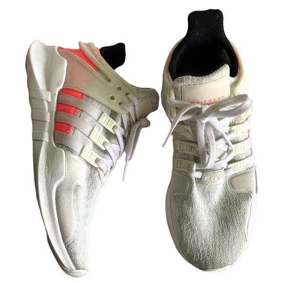 Adidas Mens EQT Support ADV Crystal White / Turbo Sneakers Ortholite - Picture 1 of 10